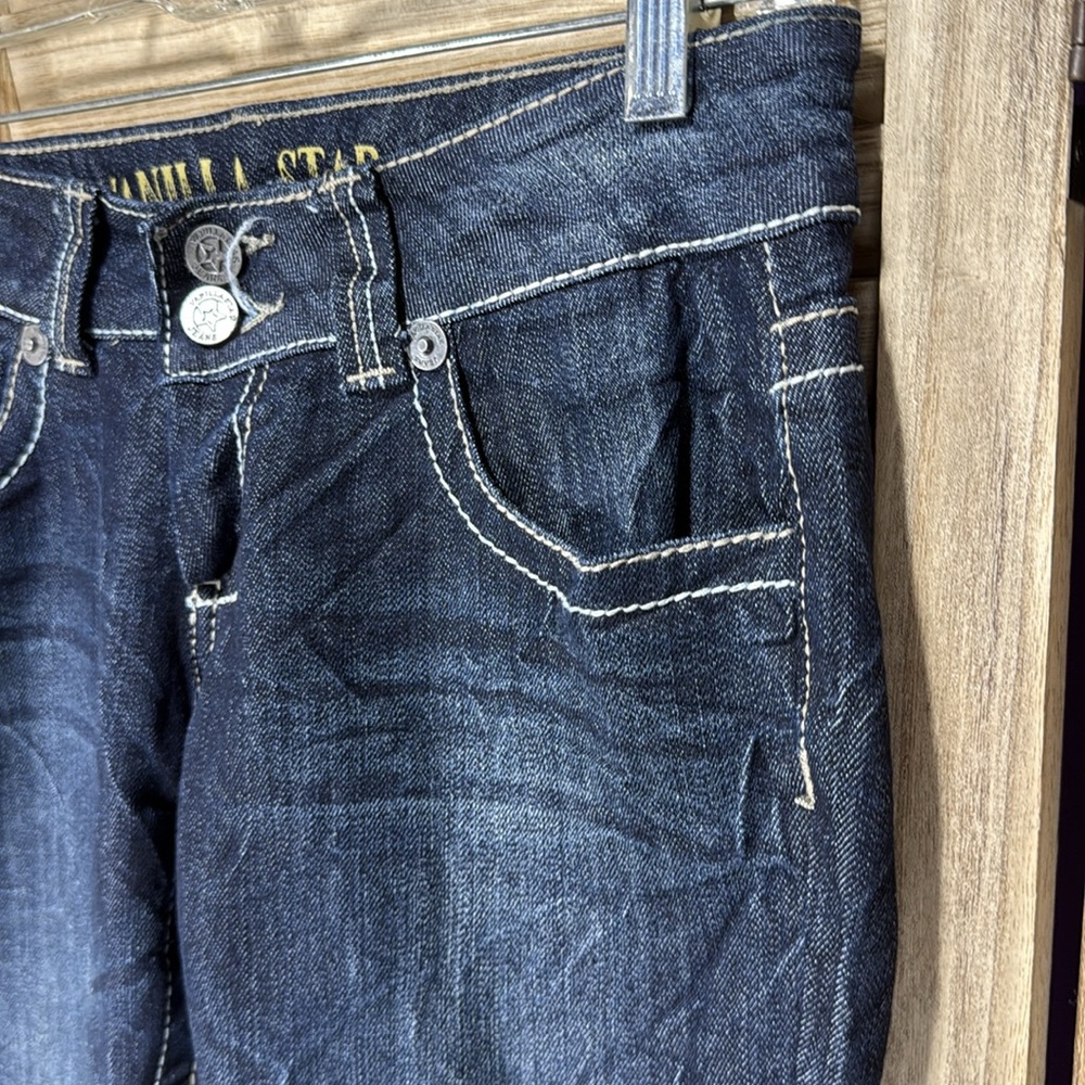 Vanilla Star Jeans Deep Indigo Straight Leg Size 9 - Picture 6 of 15